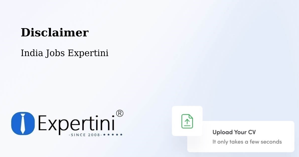 Disclaimer – Dharmavaram - India Jobs Expertini